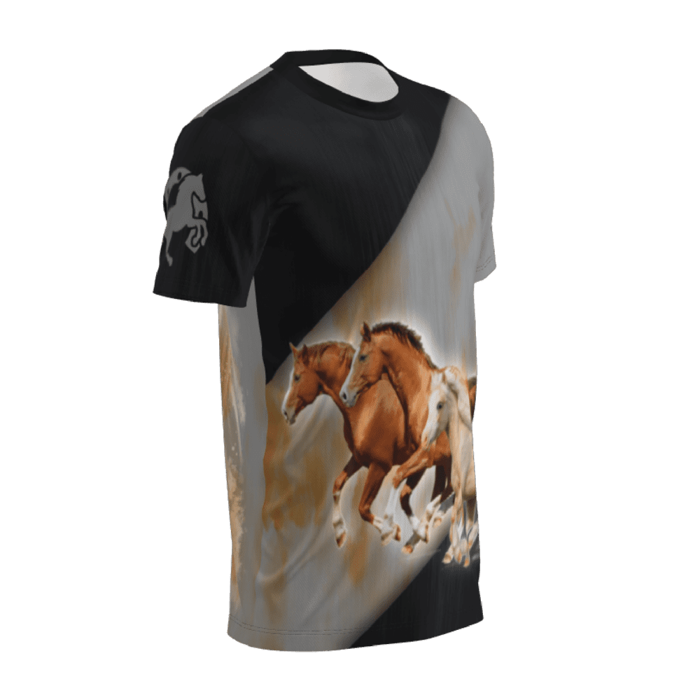 t-shirt caballos lado derecho