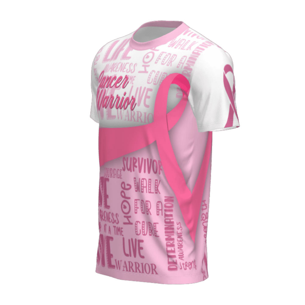 t-shirt cancer lado izquierdo