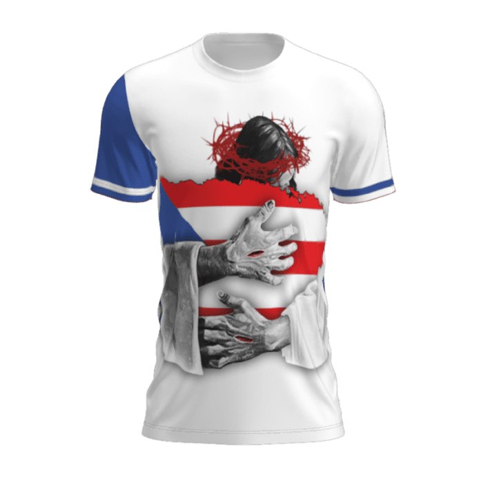 t-shirt boricua con su proteccion frente