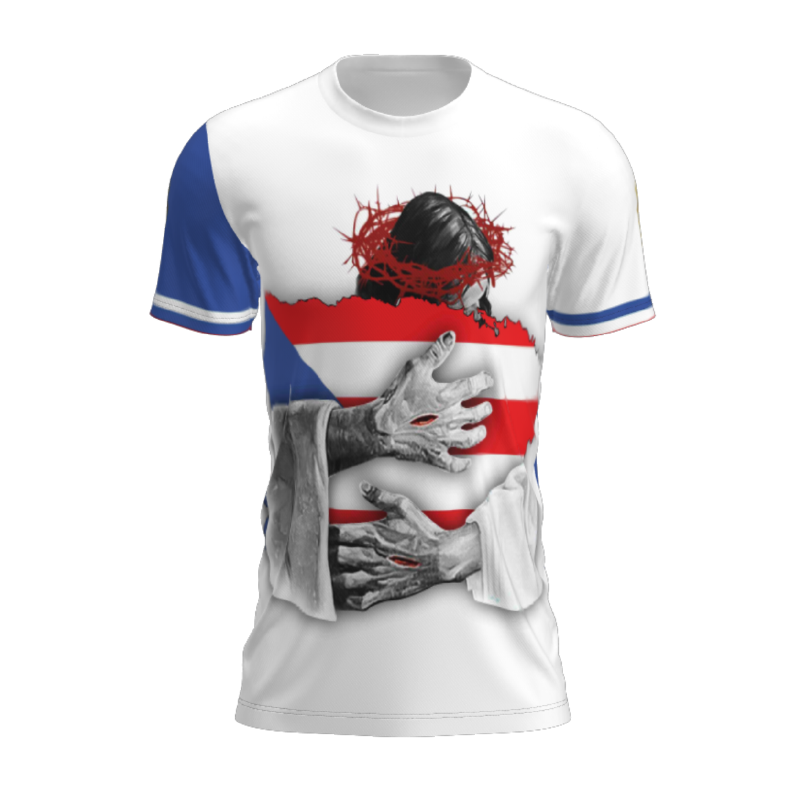 t-shirt boricua con su proteccion frente