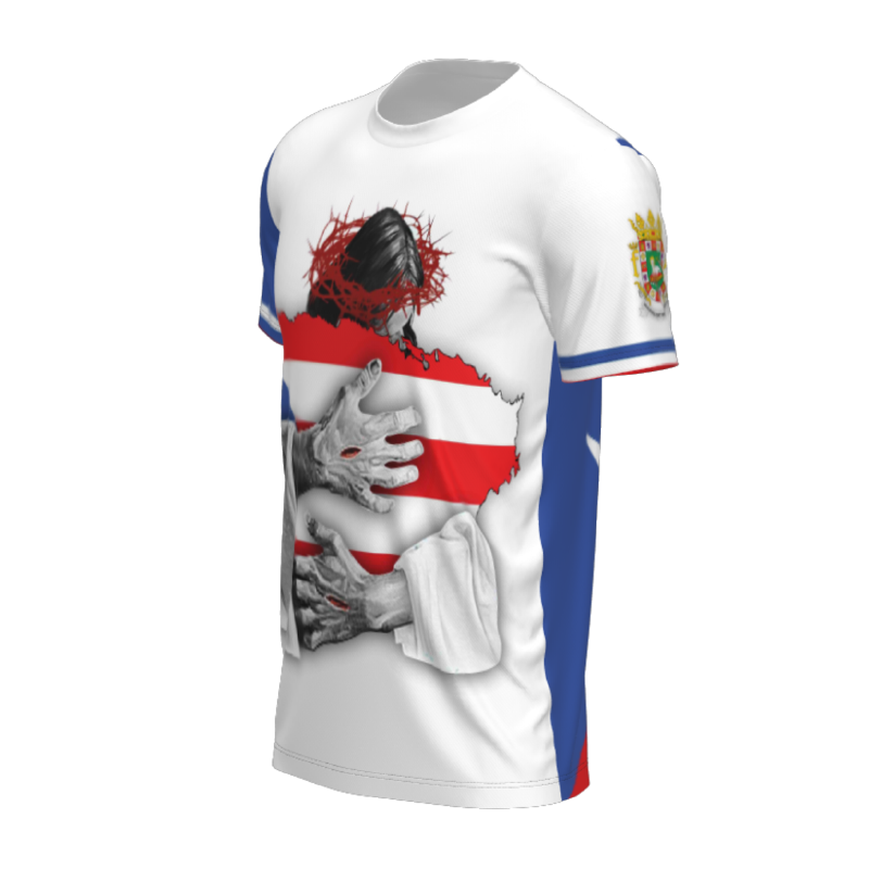 t-shirt boricua con su proteccion lado izquierdo