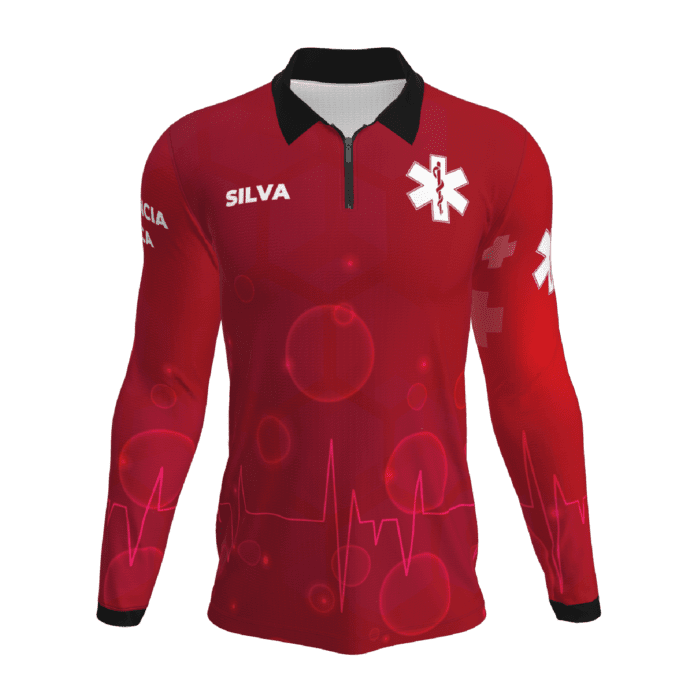 polo manga larga emergencias medicas 3 frente