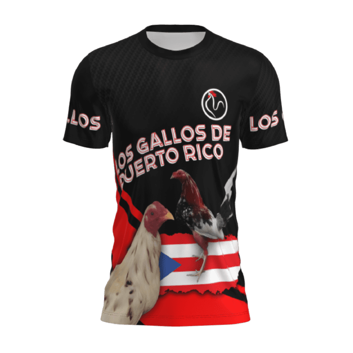 t-shirt los gallos de puerto rico frente