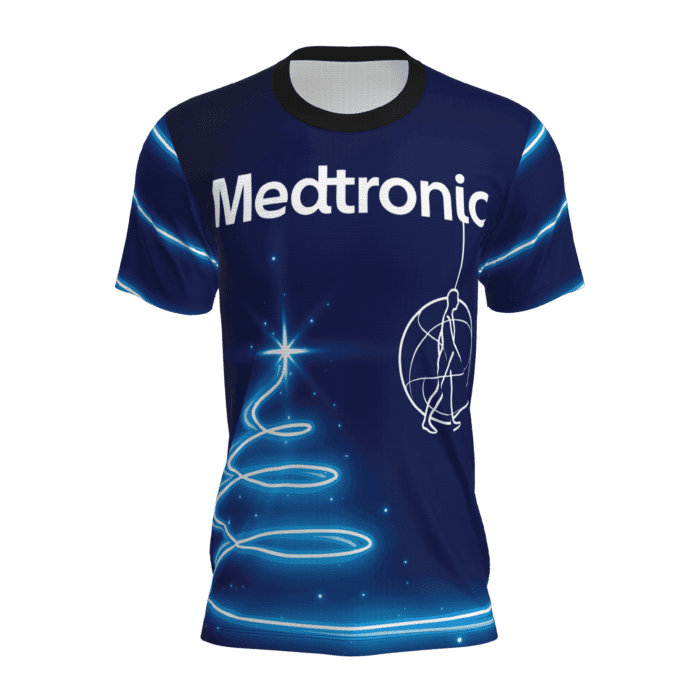t-shirt medtronic 12 navidad frente