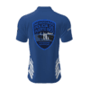polo policía azul atrás