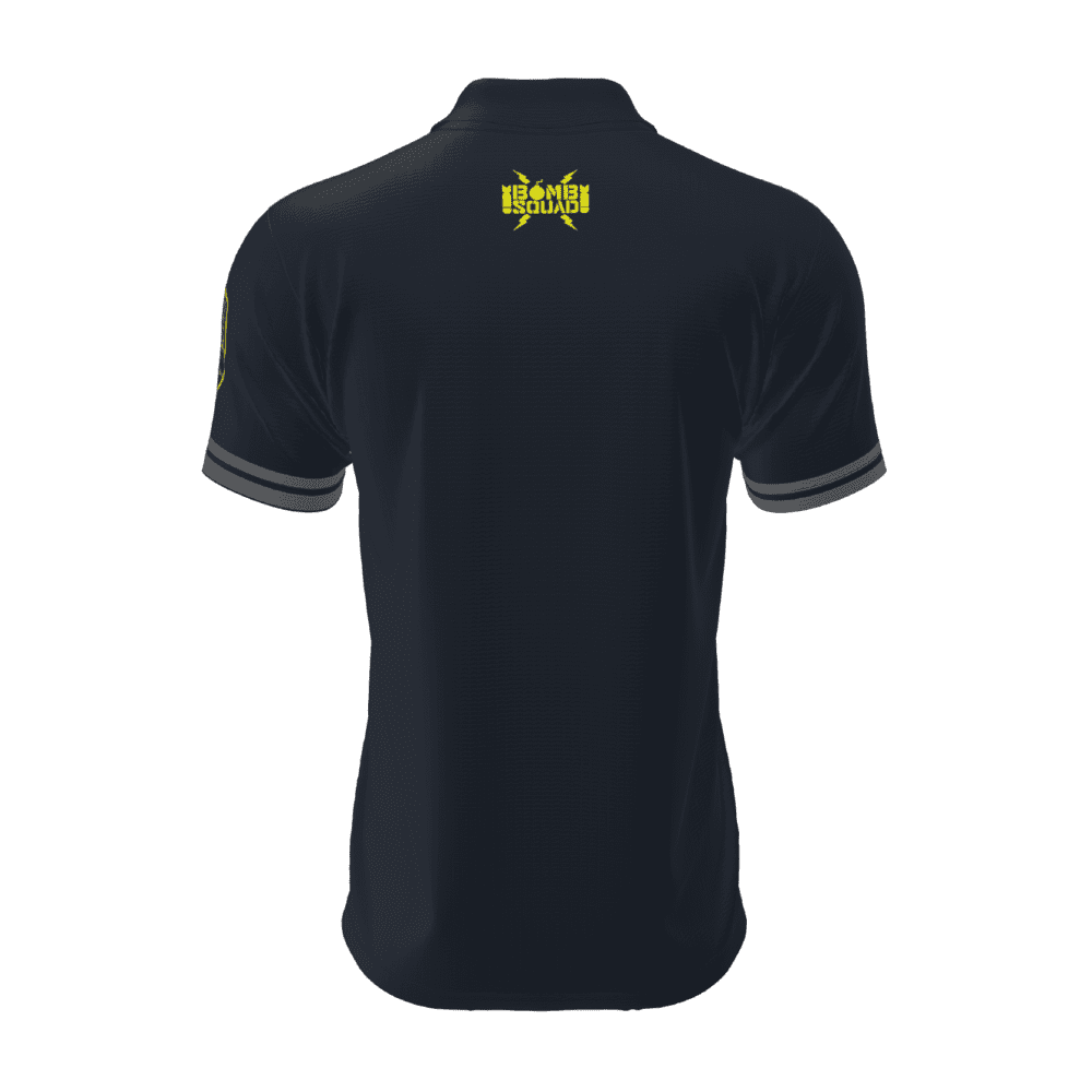 polo policia navy atras