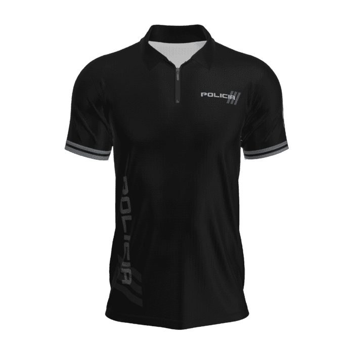 polo policia pr negro frente