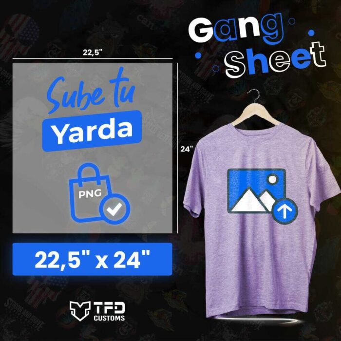 22.5″ x 24″ Sube tu DTF Gang Sheet