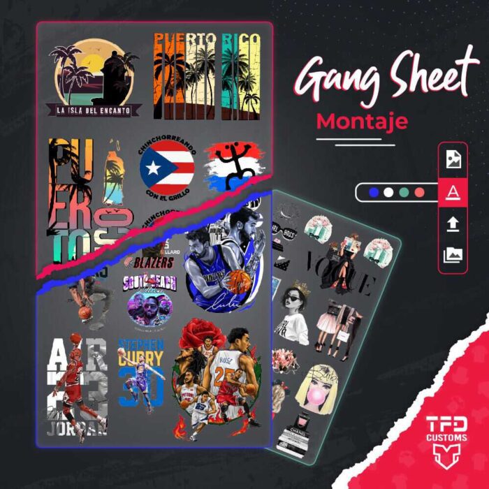Montaje de Gang Sheet
