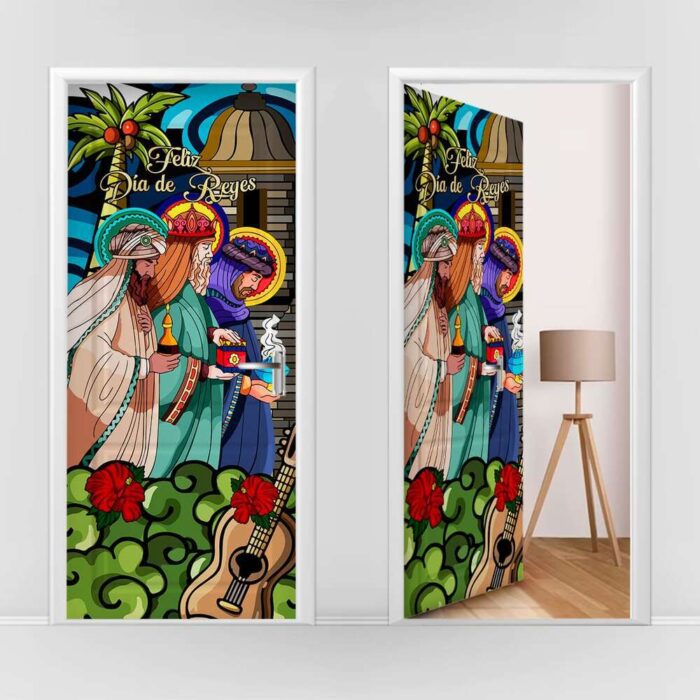 forro de puerta navidad reyes magos 11