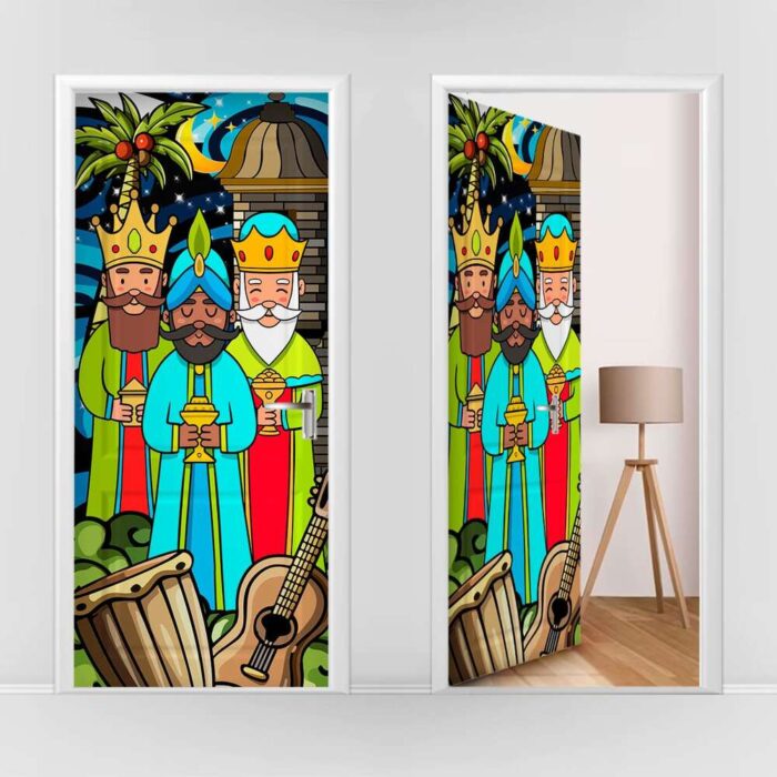 forro de puerta navidad reyes magos 13