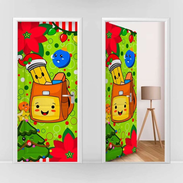forro de puerta navidad globos 18