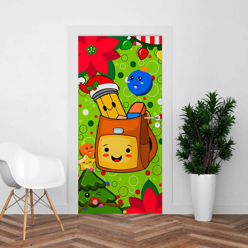 forro de puerta navidad globos 18