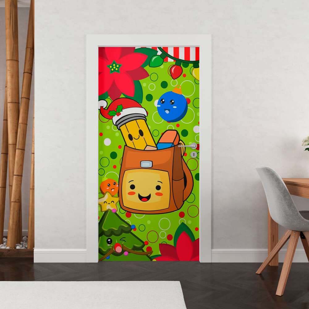 forro de puerta navidad globos 18
