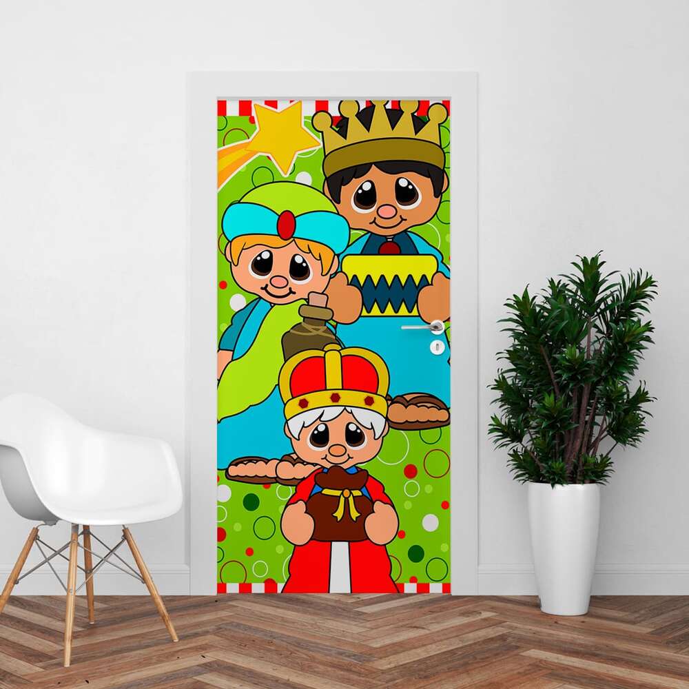 forro de puerta navidad reyes magos 4