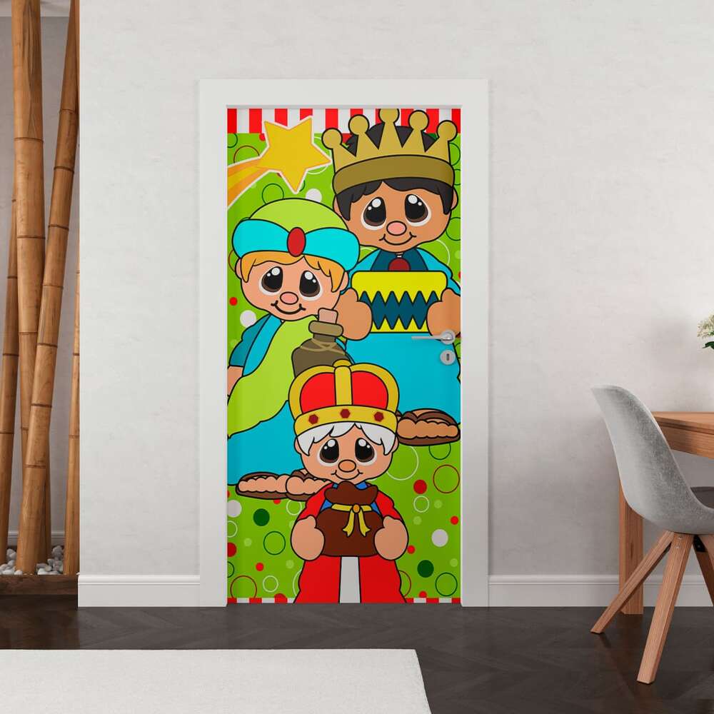 forro de puerta navidad reyes magos 4